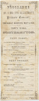 Programme, 1852