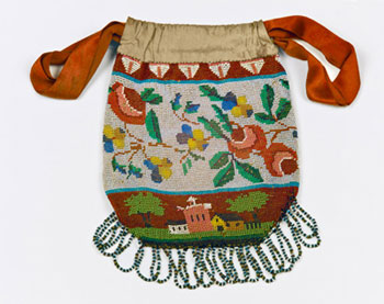 Bead-knitted Bag, circa 1825-1850