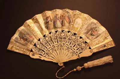 Folding Fan, circa 1855-1860